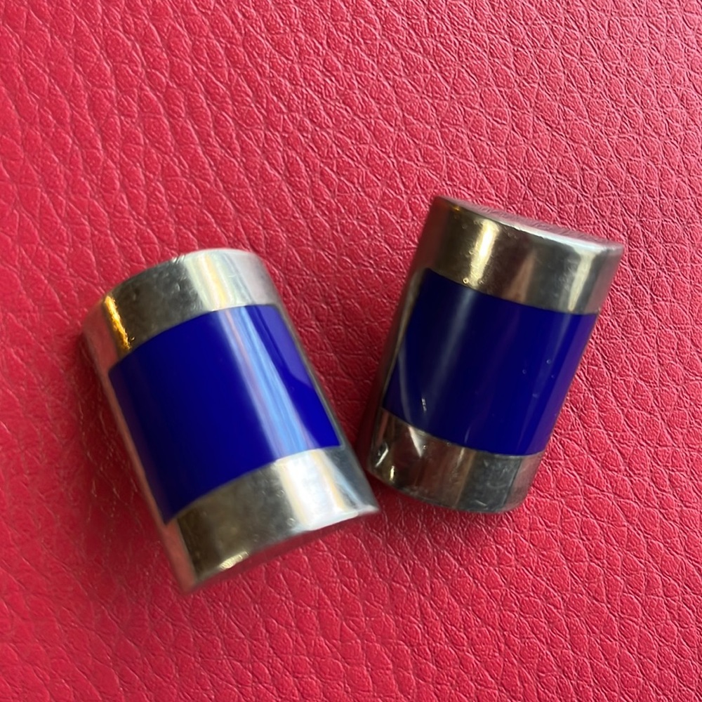 silver Lapis clip-on earrings